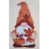 Holz Schild Wichtel orange
