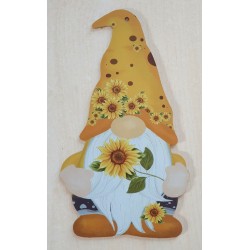 Holz Schild Wichtel gelb