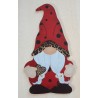 Holz Schild Wichtel rot