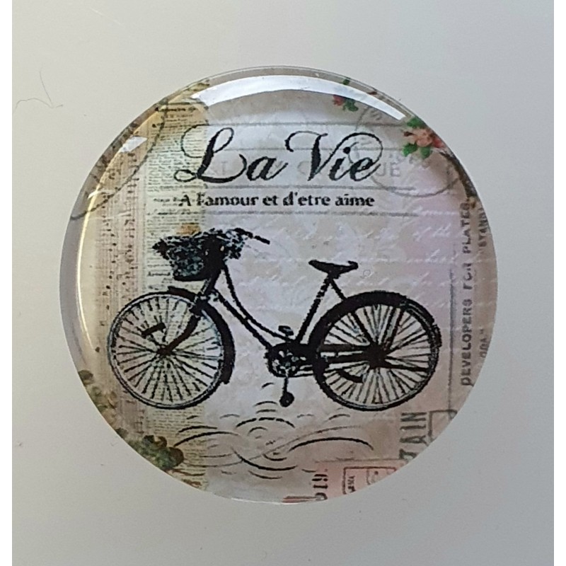 Cabochon 30 mm Fahrrad