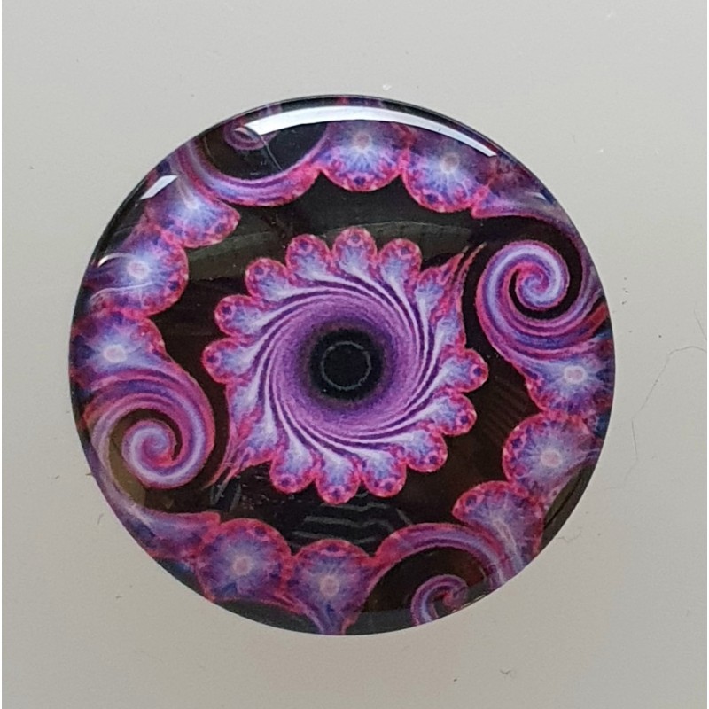 Cabochon 30 mm Muster pink