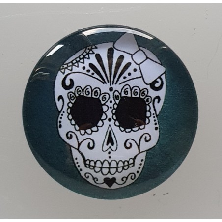 Cabochon 30 mm Totenkopf gau