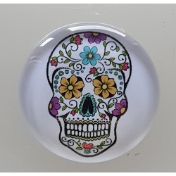 Cabochon 30 mm Totenkopf türkis