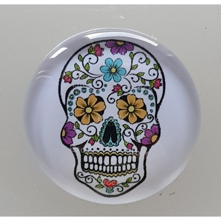 Cabochon 30 mm Totenkopf türkis