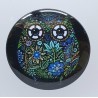 Cabochon Eule grün/blau