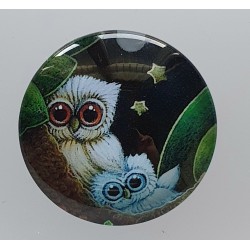 Cabochon zwei Eulen