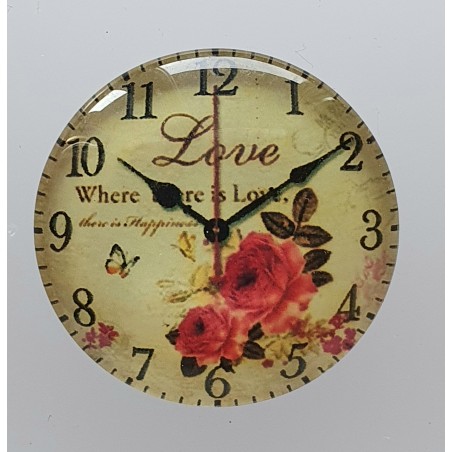 Cabochon Uhr Rosen