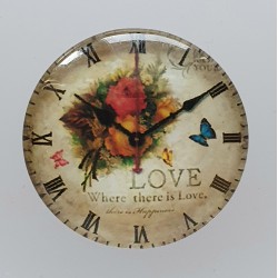 Cabochon Uhr Rosen