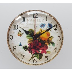Cabochon Uhr Rosen