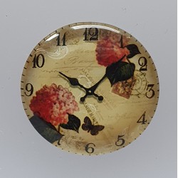 Cabochon Uhr Rosen