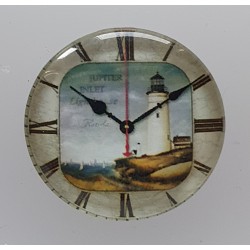 Cabochon Uhr Leuchtturm
