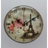 Cabochon Uhr Rosen/Eifelturm