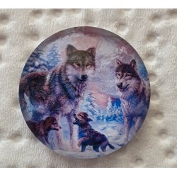 Cabochon Wolfsfamilie