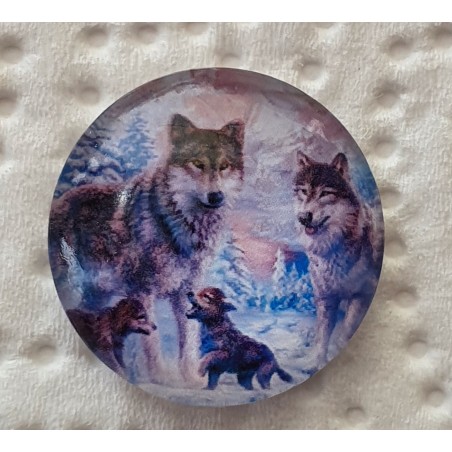Cabochon Wolfsfamilie