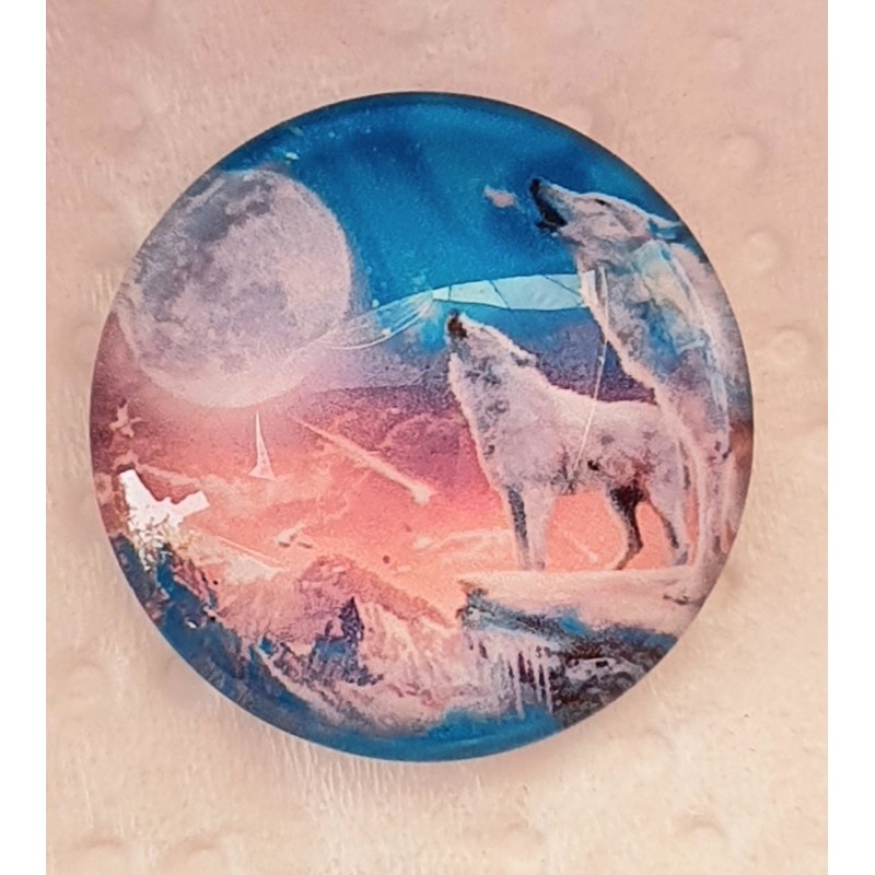 Cabochon Wolf/Mond