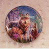 Cabochon Zwei Wölfe