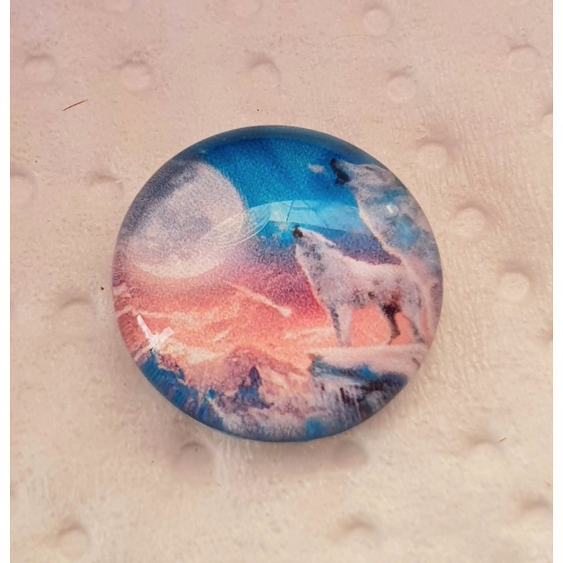 Cabochon Wolf/Mond