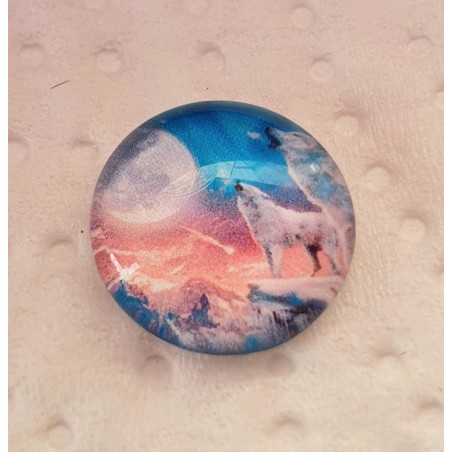 Cabochon Wolf/Mond