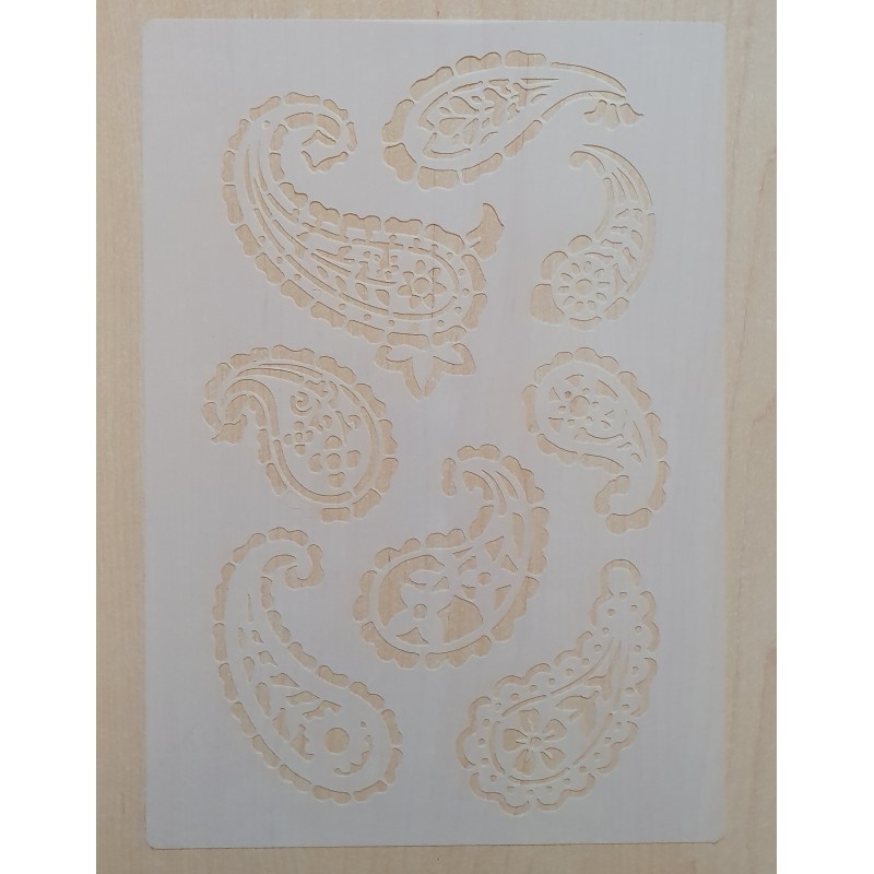 Schablone Paisley Muster
