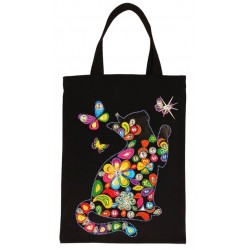 3D Diamant Pixel Tasche Katze