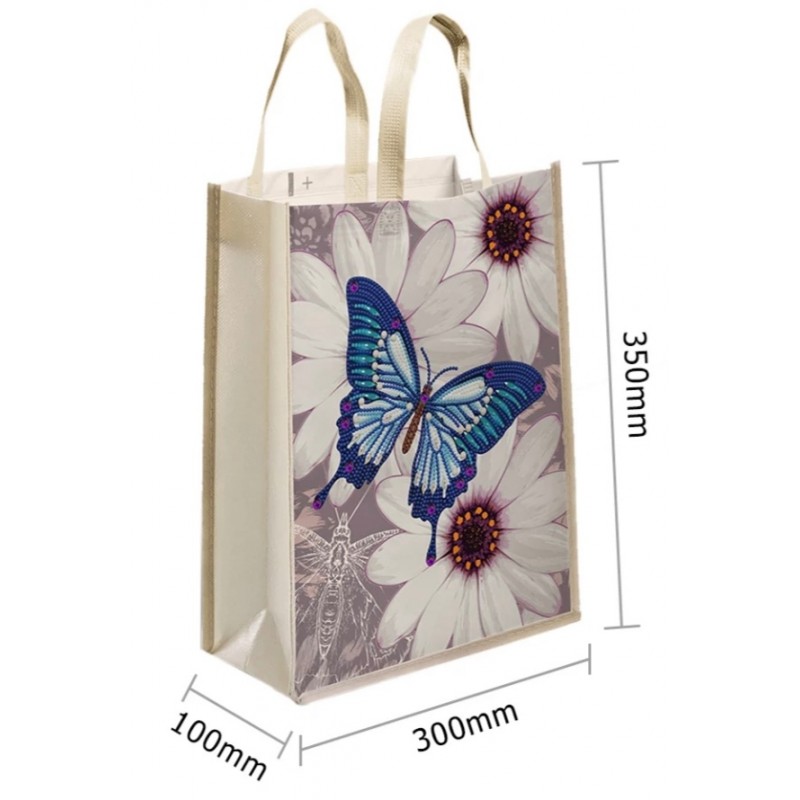 3D Diamant Pixel Tasche Schmetterling