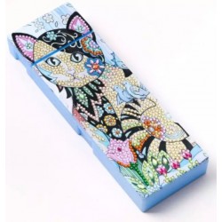 3D Diamant Pixel Stiftebox Katze