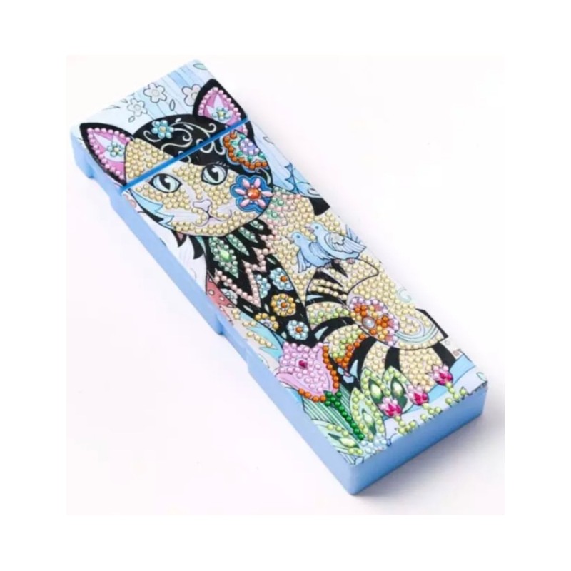 3D Diamant Pixel Stiftebox Katze