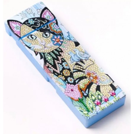 3D Diamant Pixel Stiftebox Katze