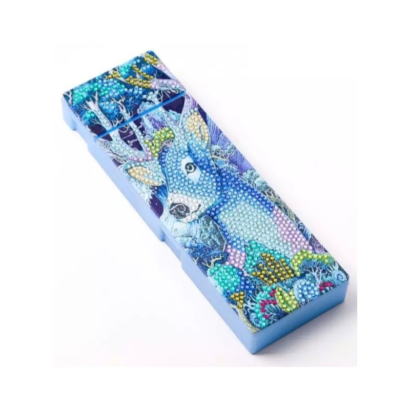 3D Diamant Pixel Stiftebox Hirsch