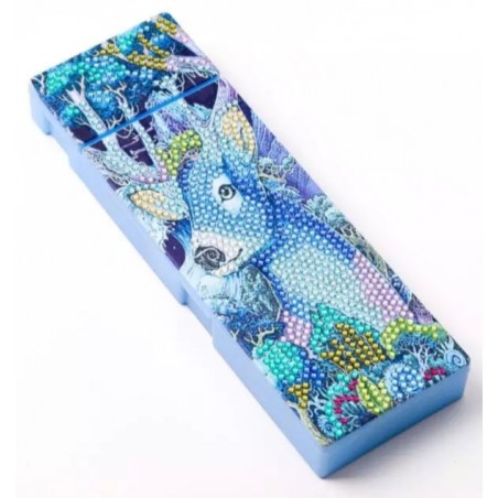 3D Diamant Pixel Stiftebox Hirsch