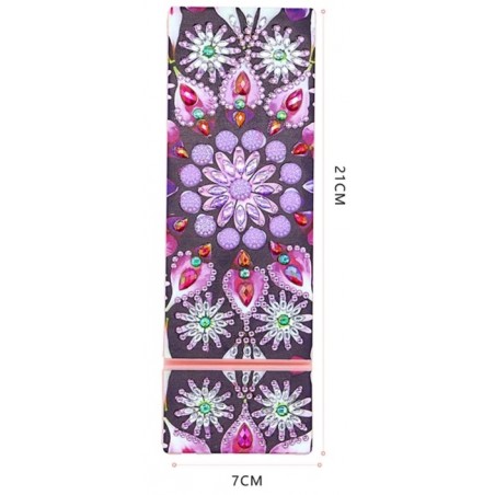 3D Diamant Pixel Stiftebox Blumen lila