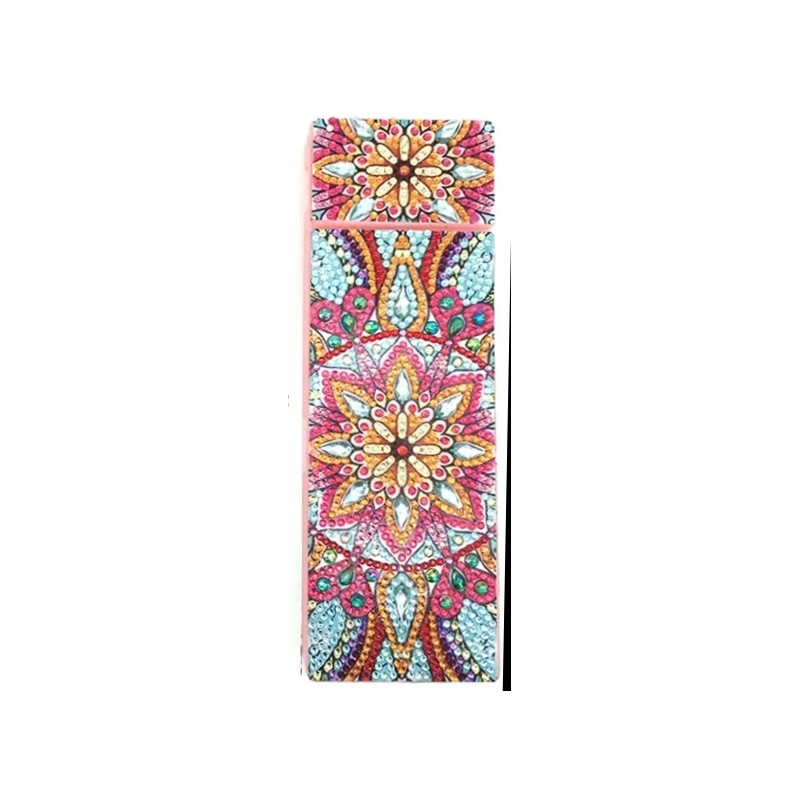 3D Diamant Pixel Stiftebox Blumen orange