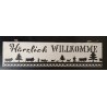 Schild Härzlich Willkomme