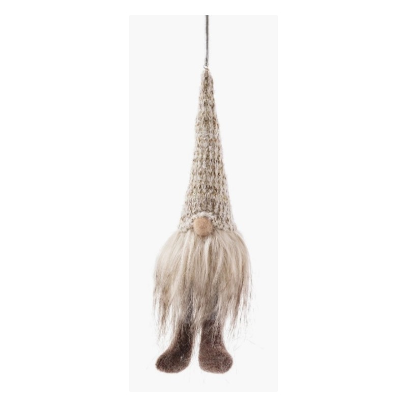 Wichtel an Feder beige