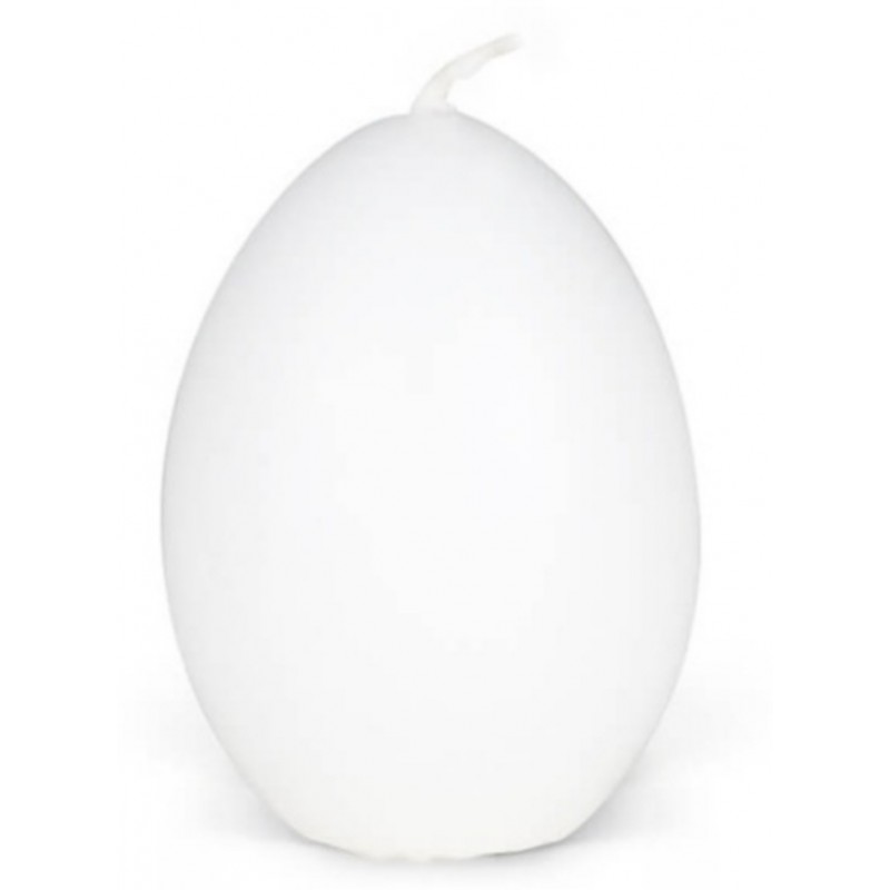 Kerze Eierform weiss