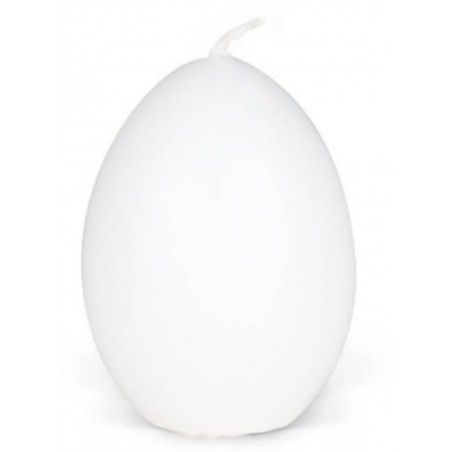 Kerze Eierform weiss