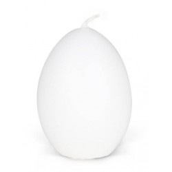 Kerze Eierform weiss
