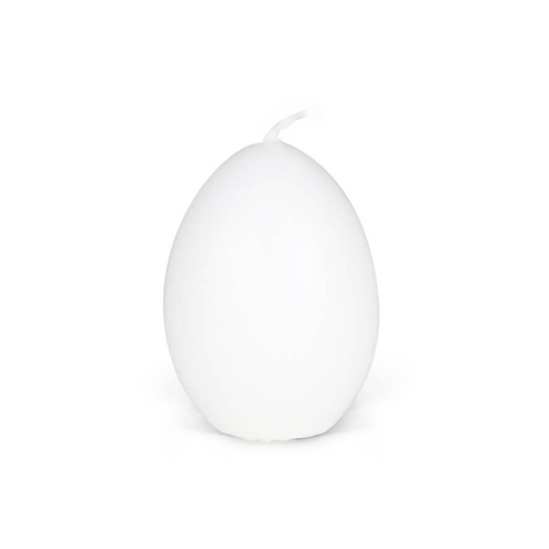 Kerze Eierform weiss