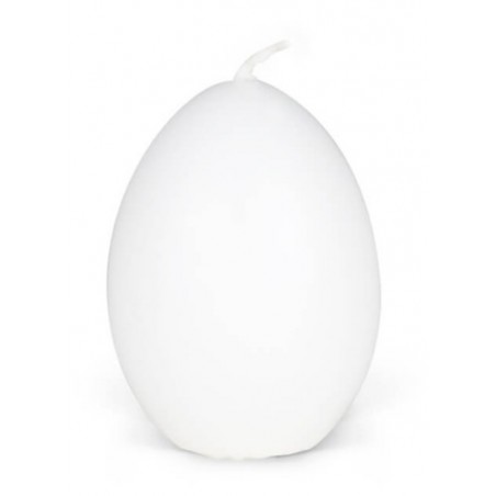 Kerze Eierform weiss