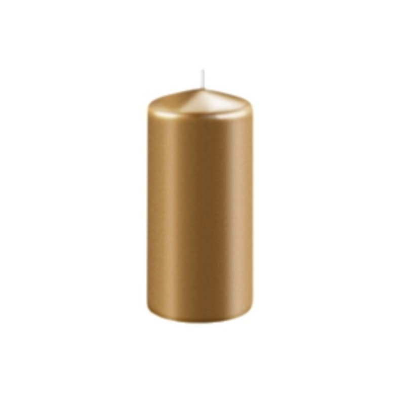 Zylinder Kerze gold