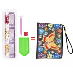 3D Diamant Pixel Tasche Schmetterling
