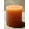 Kerze Raureif Stumpen hellbraun