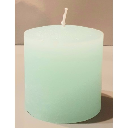 Kerze Raureif Stumpen mint