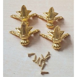Metall Beine goldfarbig