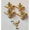 Metall Beine goldfarbig