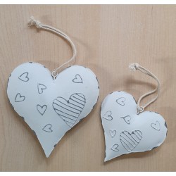 Metall Herz weiss