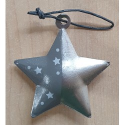 Metall Stern grau/silber