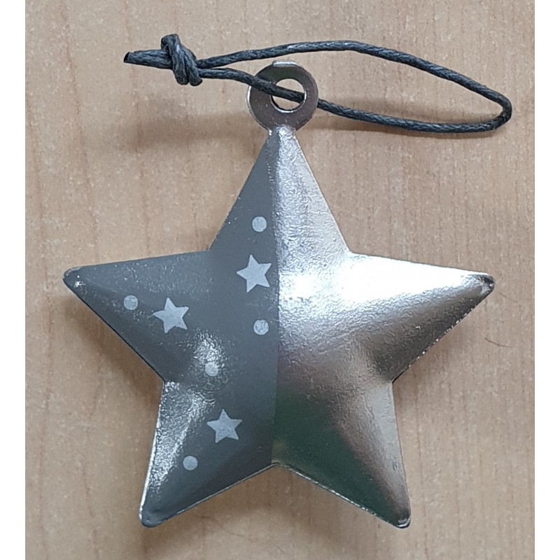 Metall Stern grau/silber