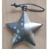 Metall Stern grau/silber