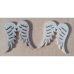 Holz Flügel weiss und silber